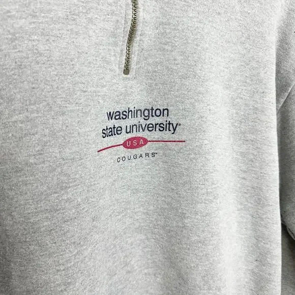 Jerzees Women's WSU Washington State University Cougars Gray Sweatshirt M/L - Picture 3 of 6